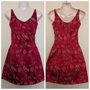 Vintage 90s chinoiserie mini dress xs small